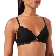 Biustonosze - Emporio Armani Damski trójkątny biustonosz z koronką, czarny, XS - miniaturka - grafika 1
