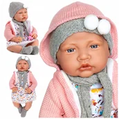 Lalki dla dziewczynek - Lalka Bobas Duża Interaktywna Realistyczna Smoczek Kinderplay Mówi 41CM - miniaturka - grafika 1