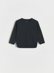Reserved - Bawełniany longsleeve - czarny - Bluzki dla niemowląt - miniaturka - grafika 1
