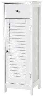 Klasyczny biały łazienkowy słupek z szufladą i szafką G5-F03 - Szafki łazienkowe - miniaturka - grafika 1