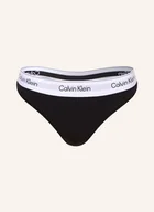 Majtki damskie - Calvin Klein Stringi Icon Cotton Modal schwarz - miniaturka - grafika 1