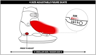 Łyżwy hokejowe dziewczęce regulowane NIJDAM - Łyżwy - miniaturka - grafika 4
