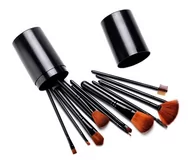 Pędzle do makijażu - Pędzle do Makijażu 12szt Syntetyczne w etui Pędzel - miniaturka - grafika 1