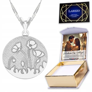 Naszyjnik Srebrny 925 Blaszka Maki Łąka Mak Kwiaty + WŁASNY NADRUK - Naszyjniki Naszyjnik Srebrny 925 Blaszka Maki Łąka Mak Kwiaty + WŁASNY NADRUK - Naszyjniki - miniaturka - grafika 1