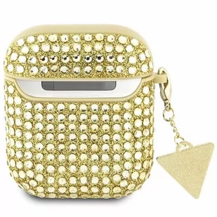 Guess GUA2HDGTPD AirPods 1/2 cover złoty/gold Rhinestone Triangle Charm - Akcesoria do słuchawek - miniaturka - grafika 2