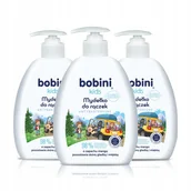 Kosmetyki kąpielowe dla dzieci - Bobini Mydło w Płynie z Pompką dla Dzieci 3x300ml - miniaturka - grafika 1