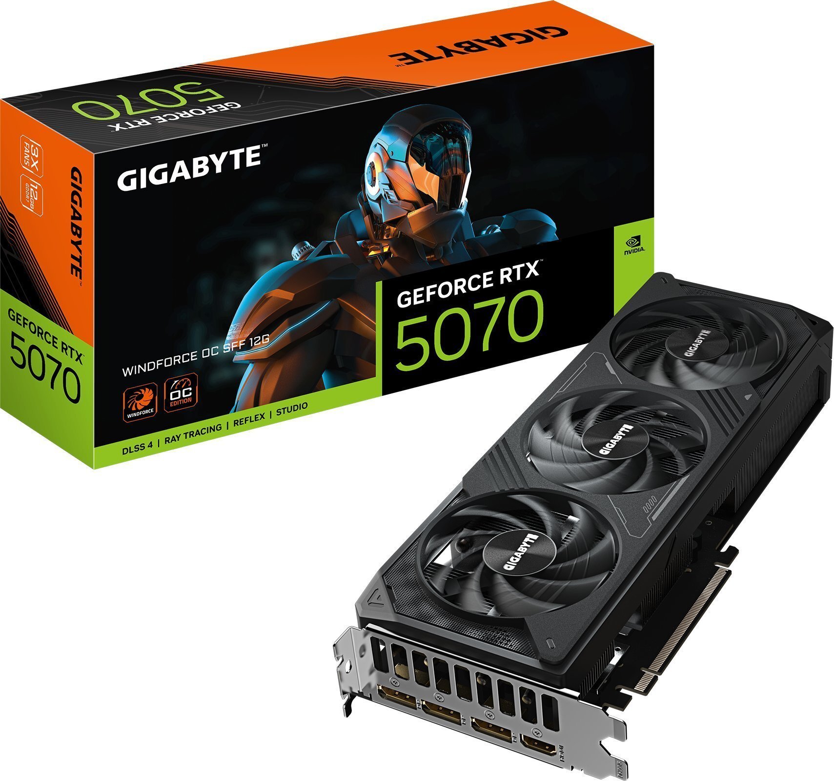 Gigabyte GeForce RTX 5070 Windforce OC SFF 12GB GDDR7 DLSS4 GV-N5070WF3OC-12GD