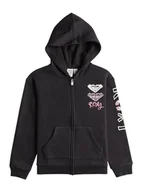 Koszulki i topy damskie - Roxy Top SURF FEELING ZIPPED SZCZOTKOWANY SZCZOTKOWANY Młodzieżowy Czarny 4 - miniaturka - grafika 1