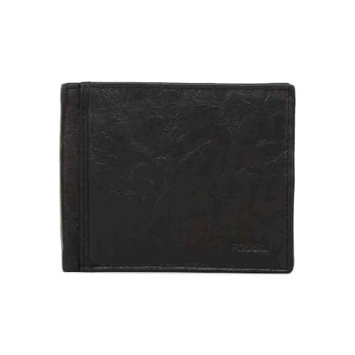 Fossil Męski portfel Ingram, czarny - czarny (czarny) - 1.9x9.5x11.4 cm (B x H x T)