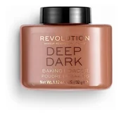 Pudry do twarzy - Makeup Revolution Baking Powder puder sypki odcień Deep Dark 32 g - miniaturka - grafika 1
