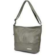 Torebki damskie - SZARA Beltimore SKÓRZANA LISTONOSZKA POLSKA PRODUKCJA REGULOWANY PASEK G81 szary, srebrny - miniaturka - grafika 1