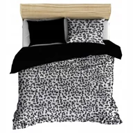 Pościel - pościel z polaru 220x240 + 2 poszewki P 304-3 DUO panterka czarna / czarny - miniaturka - grafika 1