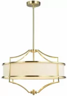 Lampy sufitowe - LAMPA WISZĄCA STESSO OLD GOLD M złota oprawa biały klosz nowoczesna - miniaturka - grafika 1