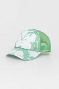 Czapki damskie - Roxy czapka z daszkiem kolor zielony wzorzysta ERJHA04268 - miniaturka - grafika 1