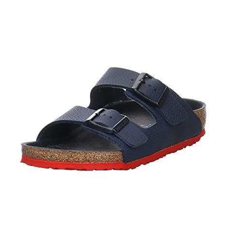 Birkenstock Arizona Kids Desert Soil niebiesko-czerwone, kapcie Birko Flor, 42 EU, Czerwony, 9 UK