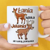 Kubki - Śmieszny kubek do kawy - Łania szuka jelenia - miniaturka - grafika 1