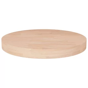 Okrągły blat do stolika, Ø30x4 cm, surowe drewno dębowe - Blaty meblowe i parapety okienne - miniaturka - grafika 1
