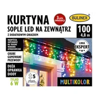 Oświetlenie świąteczne - Kurtyna zewnętrzna sople LED 100 sztuk kolorowe BULINEX - miniaturka - grafika 1
