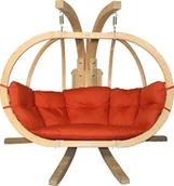 Fotele ogrodowe wiszące - Elior Fotel wiszący na taras terracotta - Parys 3X - miniaturka - grafika 1
