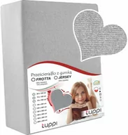 Prześcieradła dla dzieci - Prześcieradło do łóżeczka 120x60 JERSEY z gumką szary - miniaturka - grafika 1