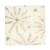 Poszewki na poduszki - Poszewka Frosty Snowflake velvetowa 40 x 40 cm kremowy - miniaturka - grafika 1