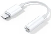 Pozostałe akcesoria do telefonów - Adapter Lightning / 3.5mm Jack krótki kabel przejściówka iPhone iPad iPod - miniaturka - grafika 1