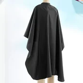 Peleryny fryzjerskie - TEMU Profesjonalny Peleryna Fryzjerska do Salonu - Powiększone Szerokość i Długość, Wytrzymały Czarny Materiał z Regulowanym Paskiem na Szyję i - miniaturka - grafika 1