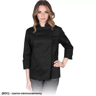 VOLTA-L - damska bluza kucharska z długim rękawem, 100% bawełna  210 g/m², zapięcie 12 zatrzasków, stójka - S-2XL. - Odzież robocza - miniaturka - grafika 1