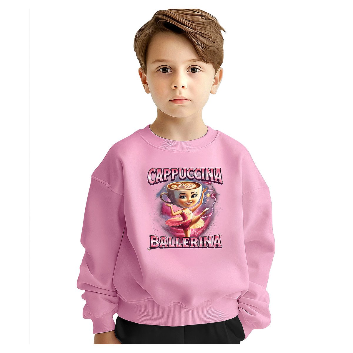 BLUZA DZIECIĘCA BRAINROT CAPPUCCINA BALLERINA 104 DLA DZIEWCZYNKI