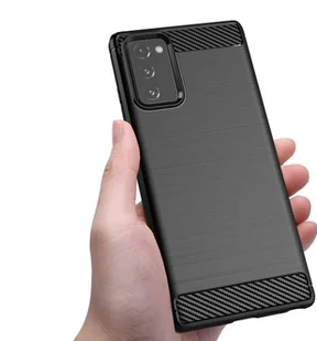 Carbon Case elastyczne etui pokrowiec Samsung Galaxy Note 20 czarny - Etui i futerały do telefonów - miniaturka - grafika 7