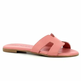 Różowe damskie klapki CARINII - Carinii - Klapki i japonki damskie - miniaturka - grafika 1