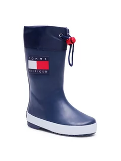 Buty dla dziewczynek - Tommy Hilfiger Kalosze Rain Boot T3X6-30766-0047 M Granatowy - grafika 1