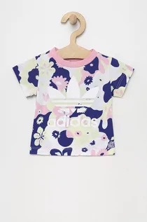 Koszulki dla dziewczynek - Adidas Originals t-shirt bawełniany dziecięcy - grafika 1