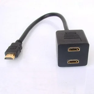 NoName Kabel Rozdzielacz HDMI 2x HDMI Czarny - Kable - miniaturka - grafika 1