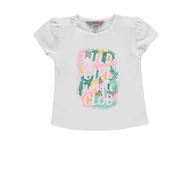 Bluzki damskie - Dziewczęca Bluzka Z Krótkim Rękawem, biały, rozmiar 80 - miniaturka - grafika 1