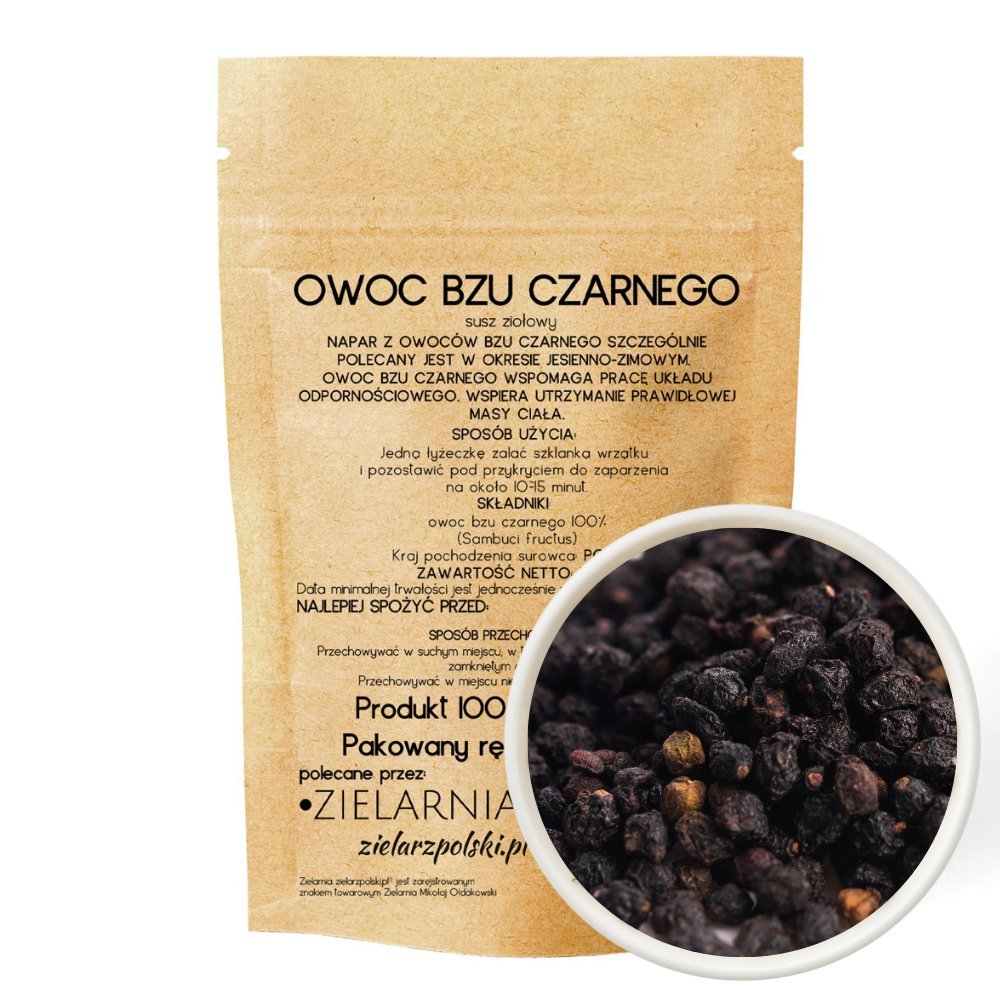 Bez czarny owoc 50g ZIELARZPOLSKI.PL