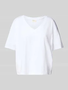T-shirt o pudełkowym kroju z czystej bawełny - Koszulki i topy damskie - miniaturka - grafika 1