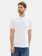 Koszulki męskie - Tom Tailor T-Shirt 1041871 Biały Regular Fit - miniaturka - grafika 1
