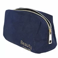 Kosmetyczki, organizery i kuferki - Kosmetyczka Damska Do Torebki Niebieska Aksamitna Captain Mike® - miniaturka - grafika 1