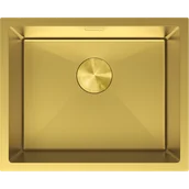 Zlewozmywaki - Mexen Trixo zlewozmywak stalowy 1-komorowy 540 x 440 mm, złoty - 6414541000-55 - miniaturka - grafika 1