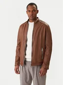 Kurtki męskie - Milestone Kurtka skórzana Oliverio 611099 60770 Brązowy Regular Fit - miniaturka - grafika 1