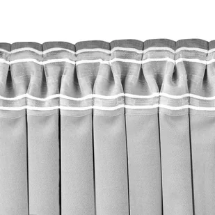 Zasłona MILANA kolor kremowy styl klasyczny taśma smok transparentna 5 cm z grzywką 3 cm szenila 140x175 homede - CURT/HOM/MILAN - Zasłony - miniaturka - grafika 5