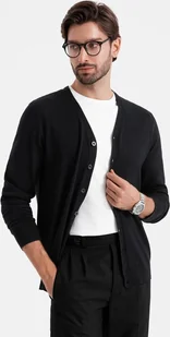 Ombre sweter męski z dzianiny wiskozowej czarny XL - Swetry męskie - miniaturka - grafika 1