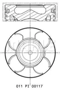 Tłok Mahle 011 PI 00117 000 - Silnik - akcesoria - miniaturka - grafika 1