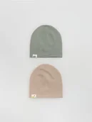 Czapki damskie - Reserved - Czapka z wiskozą 2 pack - wielobarwny - miniaturka - grafika 1