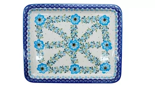 Ceramiczna taca do potraw Ceramika Bolesławiec - Tace i patery - miniaturka - grafika 1
