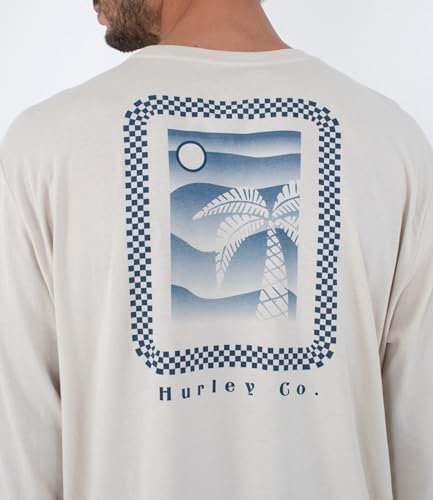 Hurley Koszulka męska z długim rękawem - codzienna palma w kratkę
