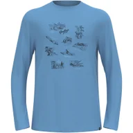 Koszule damskie - Koszulka z długim rękawem męska ODLO Merino 200 Tourist T-Shirt - miniaturka - grafika 1