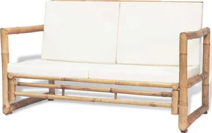 Elior Bambusowa sofa ogrodowa Belta - brązowa - Ławki ogrodowe - miniaturka - grafika 1