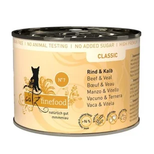 Catz finefood mokra karma dla kota Classic Adult Nr 7 Wołowina i cielęcina 6x200 g - Mokra karma dla kotów Catz finefood mokra karma dla kota Classic Adult Nr 7 Wołowina i cielęcina 6x200 g - Mokra karma dla kotów - miniaturka - grafika 1
